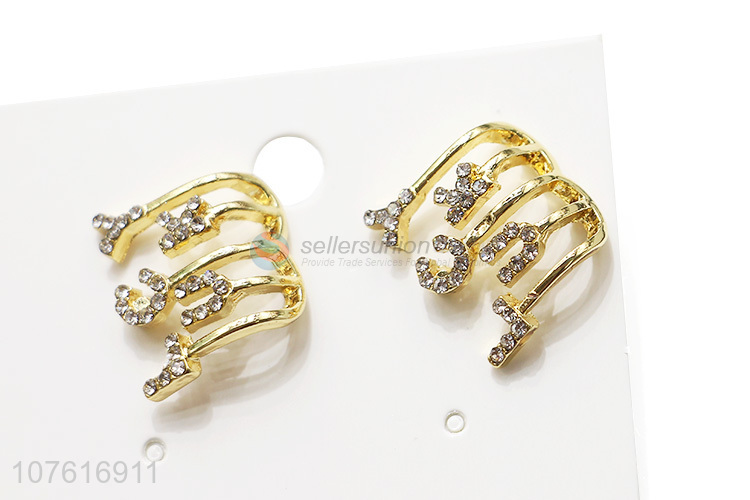 China Manufactured Fashion Earring Elegant Alloy Ear Stud