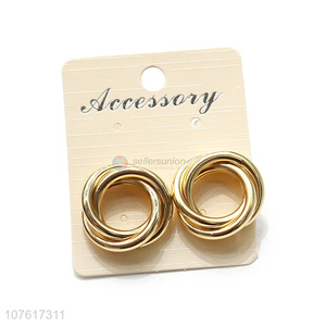 New Arrival Gold Multi Loops Rings Stud Earrings Wholesale