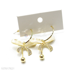 Popular Beautiful Bowknot Hook Earring Fashion Eardrop