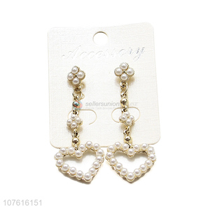 Good Price Heart Shape Pendant Alloy Earring Fashion Eardrop