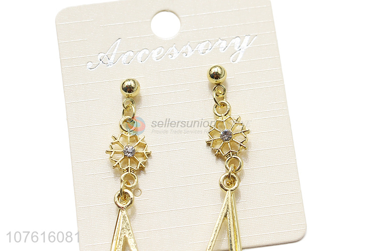 Modern Style Triangle Pendant Fashion Earring For Sale