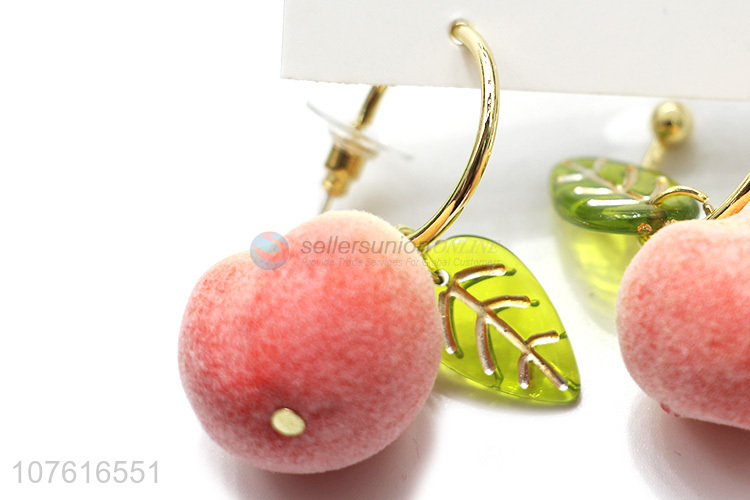 Fashion Simulation Peach Hoop Earring Popular Women Jewelry