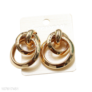 Good Price Gold Circles Stud Earrings Fashion Accessories