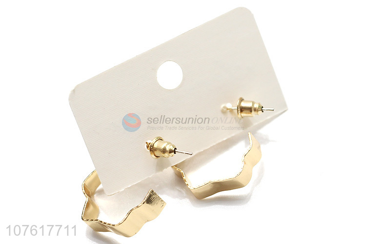 Hot Sale Fashion Alloy Hoop Earrings Popular Women Eardrop