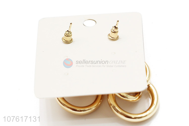 Hot Sale Circular Rings Metal Earrings Fashion Jewelry