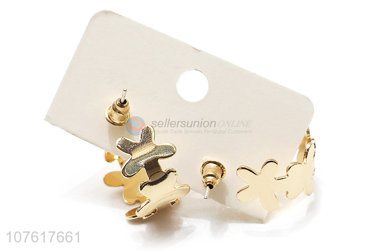 Unique Design Metal Stud Earring Fashion Women Eardrop