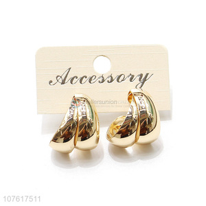 Fashion Style Gold Metal Stud Earring Fashion Jewelry For Women