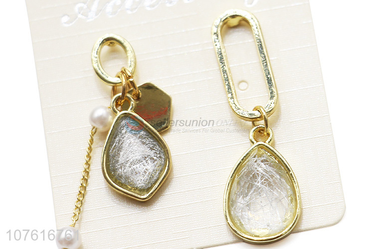 Hot Sale Long Chain Imitation Pearl Elegant Pendant Earrings