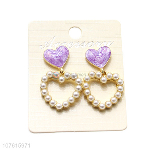 New Arrival Heart Shape Stud Earrings Fashion Accessories