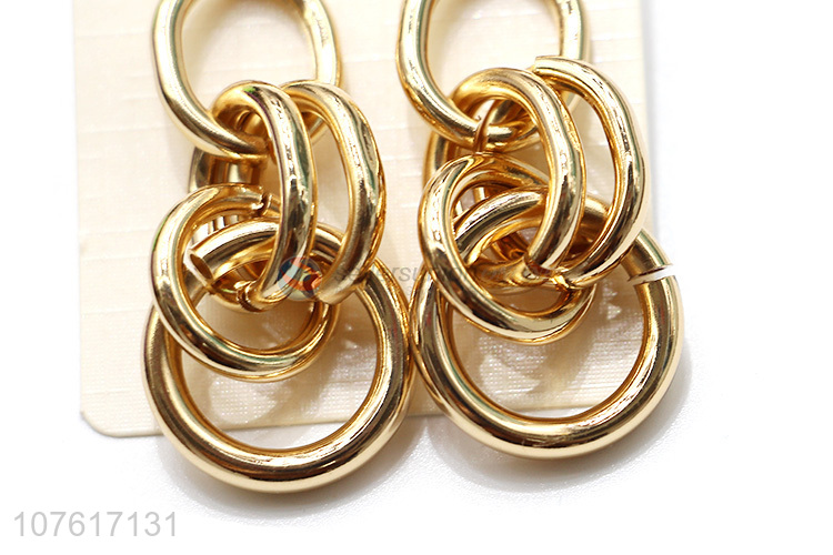 Hot Sale Circular Rings Metal Earrings Fashion Jewelry