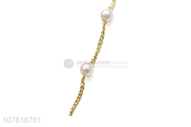 Hot Sale Long Chain Imitation Pearl Elegant Pendant Earrings