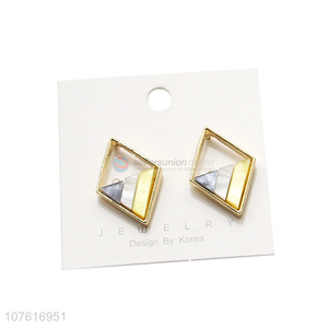 Wholesale Modern Style Quadrilateral Earring Fashion Jewelry