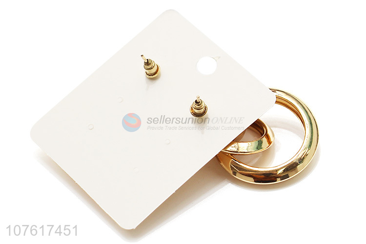 Good Price Gold Circles Stud Earrings Fashion Accessories