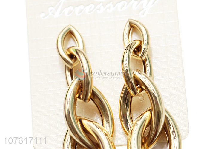 Good Price Iron Chain Drop Earring Exaggerated Earrings