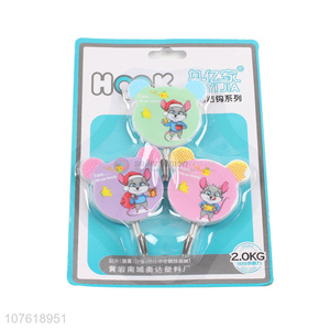 Wholesale plastic cartoon colorful cute hooks with high quality