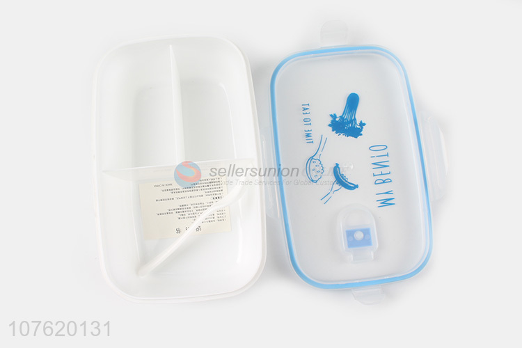 Customized Plastic Lunch Box With Spoon Set