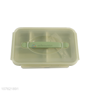 New products 4 compartments food grade plastic lunch box with spoon