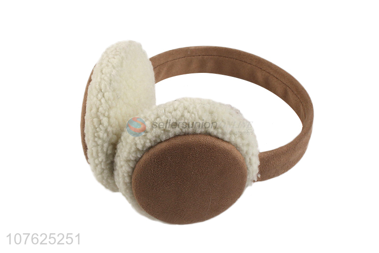 Wholesale unisex winter warm sherpa and suede earmuff ear muff