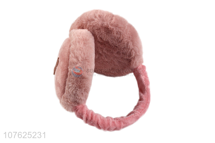 New products foldable hamburger ear muff winter warm plush earflaps