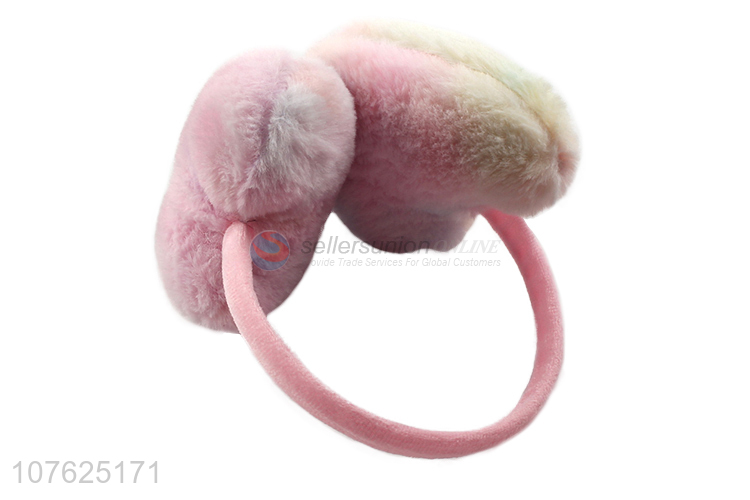 Low price multicolor winter heart ear muff fashion plush earmuffs