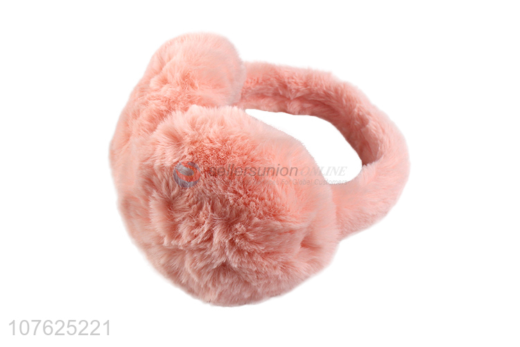 Hot selling foldable faux fur earmuff plush ear muff for winter