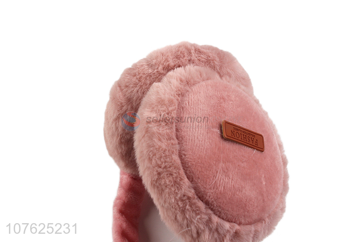 New products foldable hamburger ear muff winter warm plush earflaps