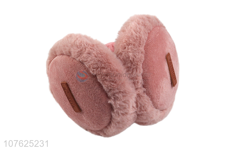 New products foldable hamburger ear muff winter warm plush earflaps