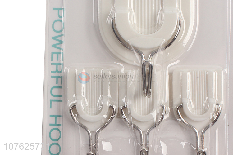 Best selling kitchen bathroom plastic sticky hooks wall hook hanger