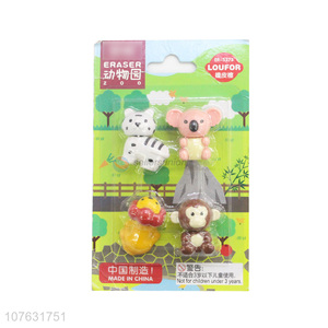 Good Sale Cartoon Animal Eraser Popular Pencil Eraser