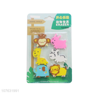 Delicate Design Cartoon Animal Shape Eraser Cute Pencil Eraser