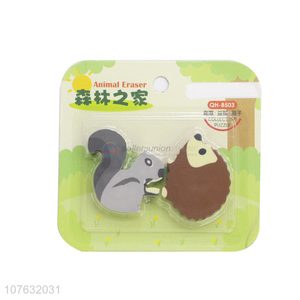 Latest Cartoon Animal Shape Eraser For School And Office