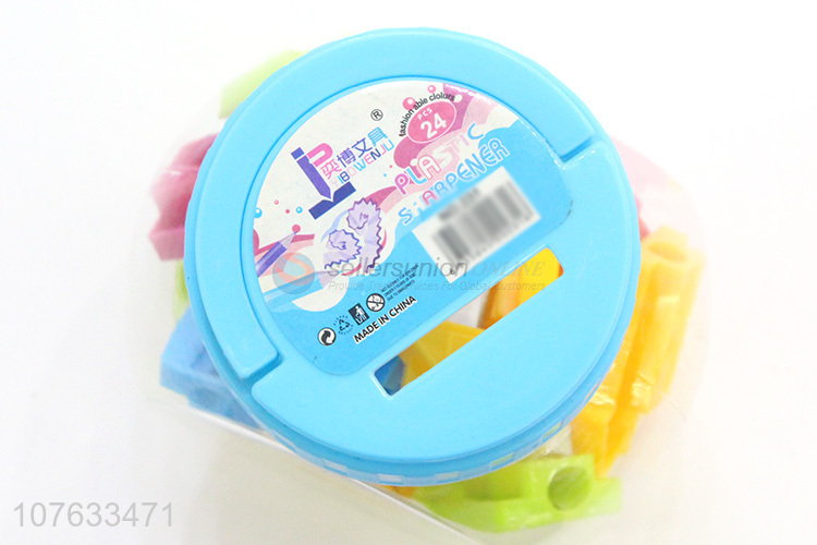 Cute Design Colorful Plastic Pencil Sharpener