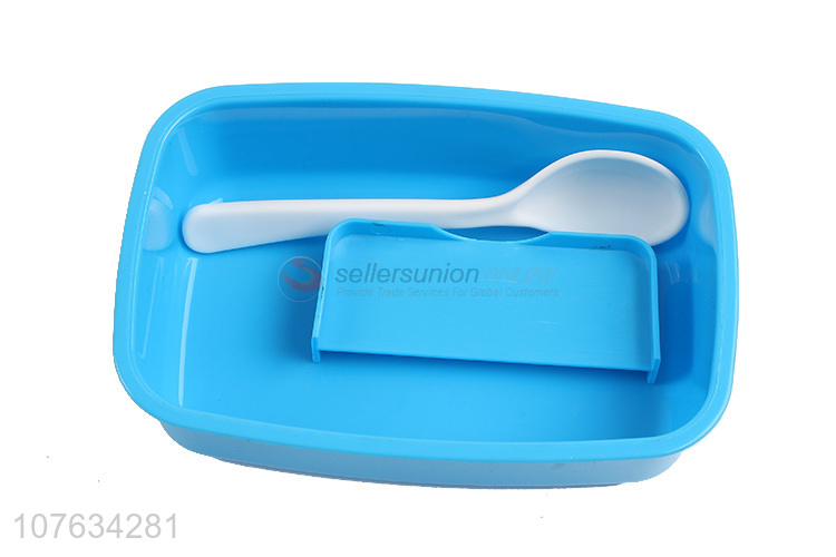 Hot sale fashion children plastic lunch box with spoon