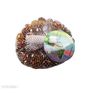 Cheap price Amber flat transparent glass beads glass ball marble