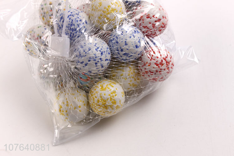 Wholesale Creamy White Sesame Pattern Solid Glass Ball 20 capsules