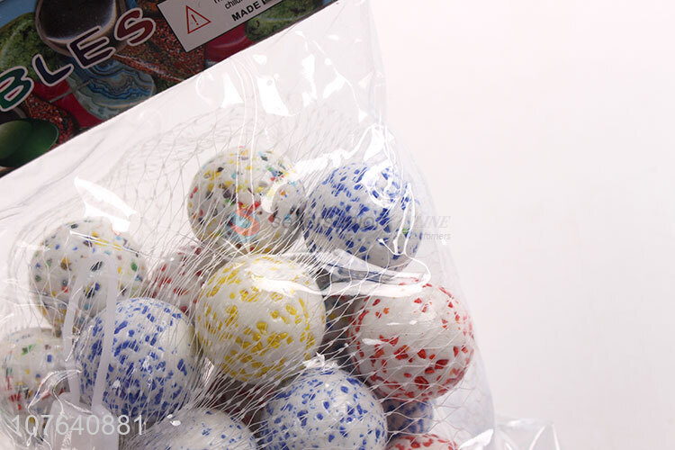 Wholesale Creamy White Sesame Pattern Solid Glass Ball 20 capsules