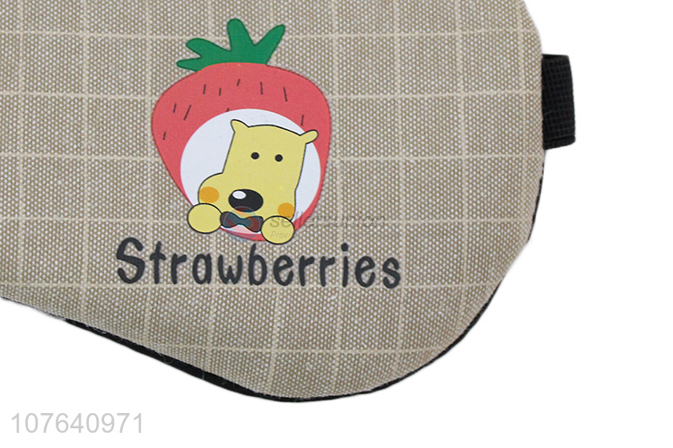 Wholesale strawberry printed ice-compress sleeping eye mask for home travel