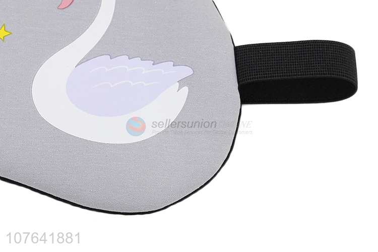 Top seller cartoon swan travel airline cooling eye mask eye patch