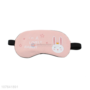 Custom kawaii cartoon rabbit blindfold eye mask blindfold for sleeping