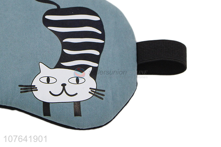 Good quality cartoon cat reusable comfortable travel sleep eye mask