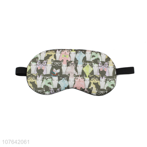 Promotional lovely cartoon cat office nap eye mask travel eye patch