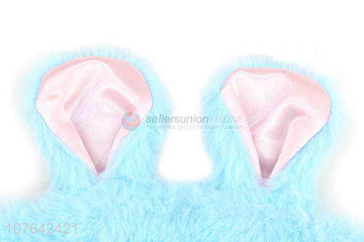 Hot sale lovely embroidery plush rabbit eye mask cooling eye patch