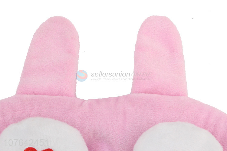 Best selling 3d rabbit eye mask short plush blindfold sleep eye mask