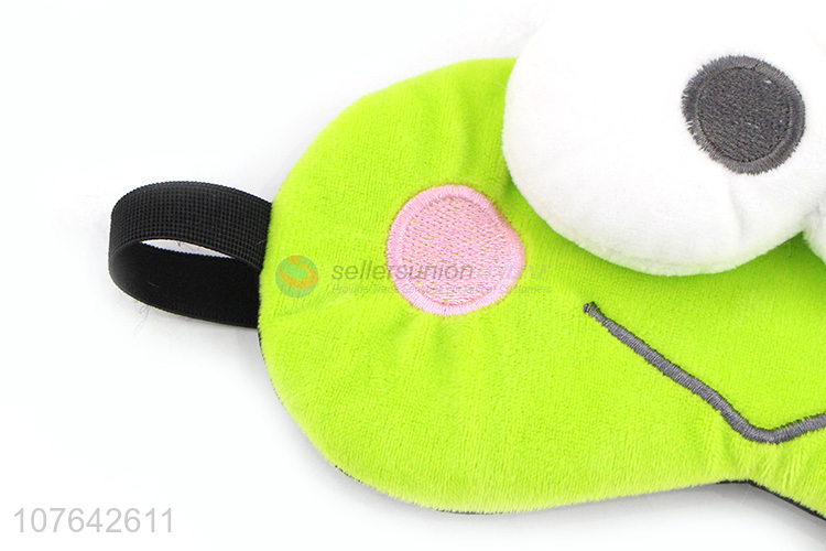 New arrival 3d frog ice pack short plush sleep eye mask for travel