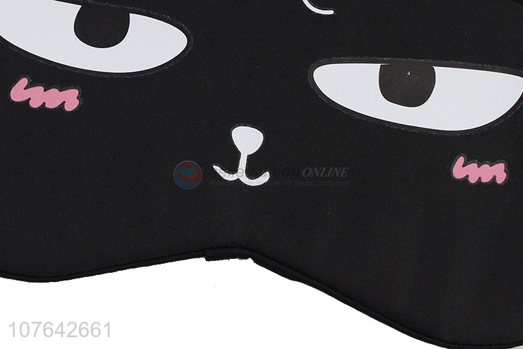 Good quality cartoon cat shape reusable comfortable travel sleep eye mask