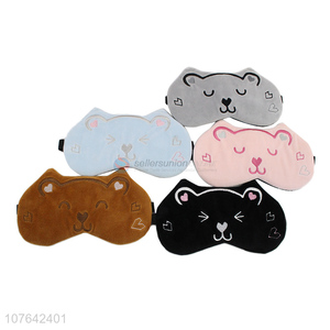 Custom kawaii embroidery gel sleep eye mask soft cartoon eye mask