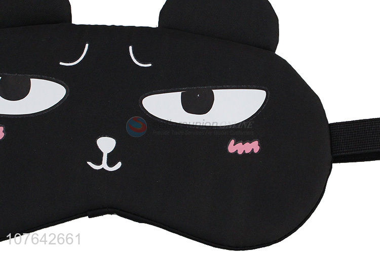 Good quality cartoon cat shape reusable comfortable travel sleep eye mask