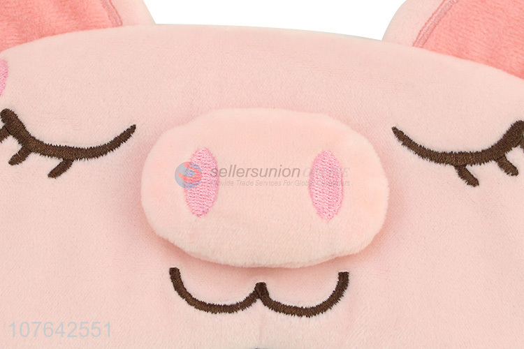 Most popular 3d pig blindfold short plush eye mask for sleeping