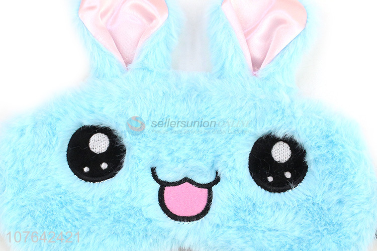 Hot sale lovely embroidery plush rabbit eye mask cooling eye patch