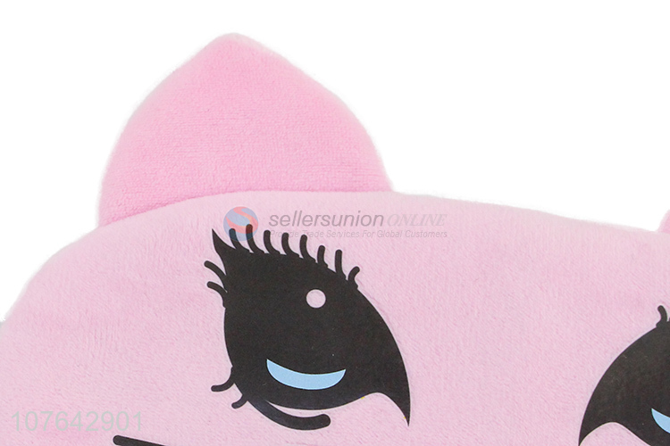 Custom kawaii cartoon cat gel blindfold fleecy sleeping eye mask